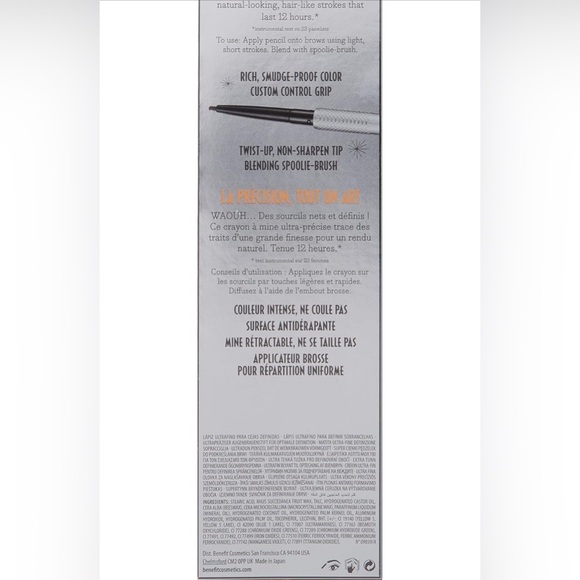 NEW Benefit Precisely My Brow Pencil Ultra Fin, No. 2.75 Warm Amber - Picture 2 of 7